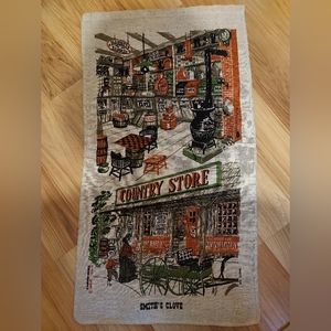 Smiths Clove Pure Linen Kitchen Tea Towel Country Store 16x30 Inches